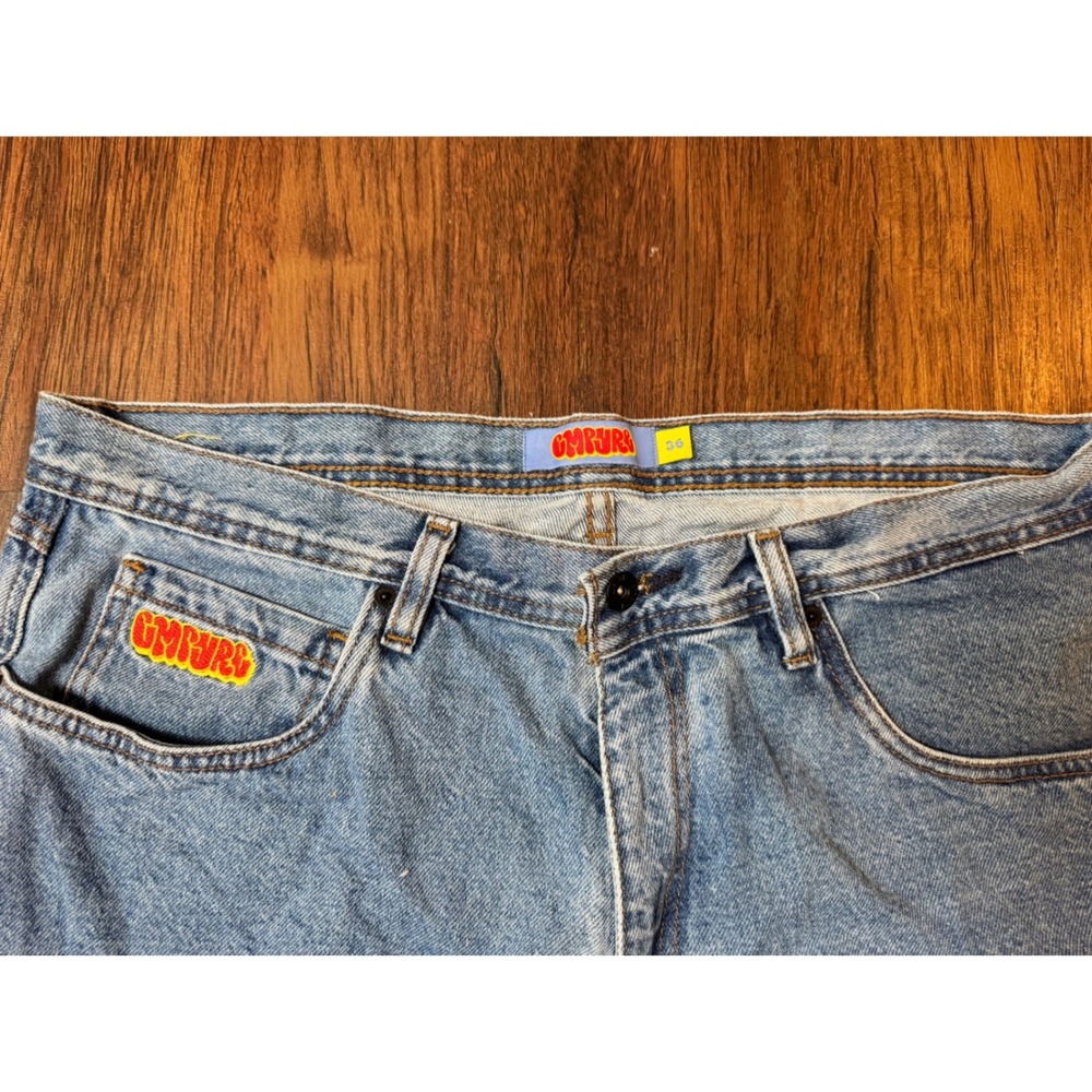 Empyre Mens Light Wash Denim Skate Shorts Baggy Fit Sz 36 Y2K Zumiez Streetwear - Picture 5 of 5